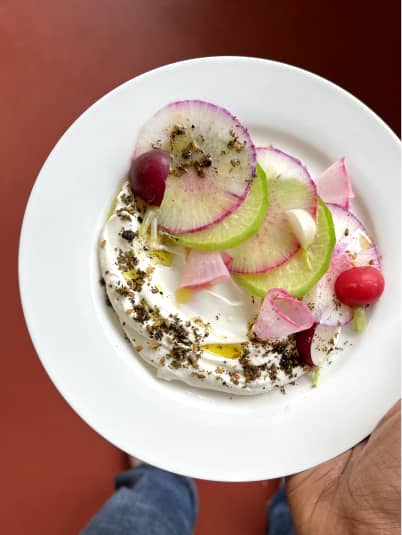 plat à l'assiette traiteur végétal végétarien et vegan à Paris Popote végétale